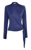 Asquith London Yogakleding - Wrap Cardigan - Kobaltblauw - Organisch Katoen.jpg